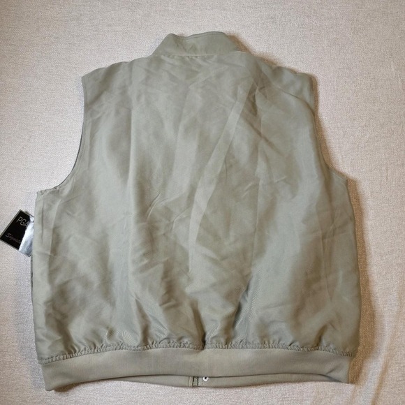 PGA TOUR Signature Collection Golf Vest XXL Khaki Green Snap Front - Picture 8 of 8